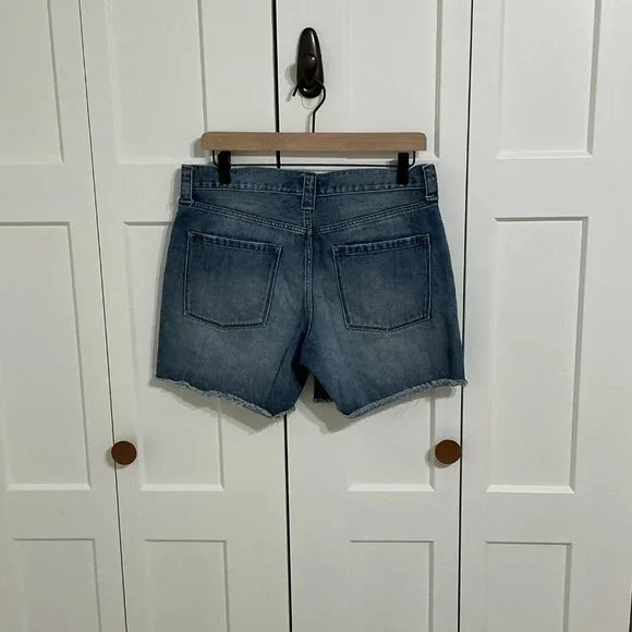 J.Crew Denim Shorts 28 Blue Cutoff Raw Hem 100% Cotton Classic Summer Style - Picture 4 of 4